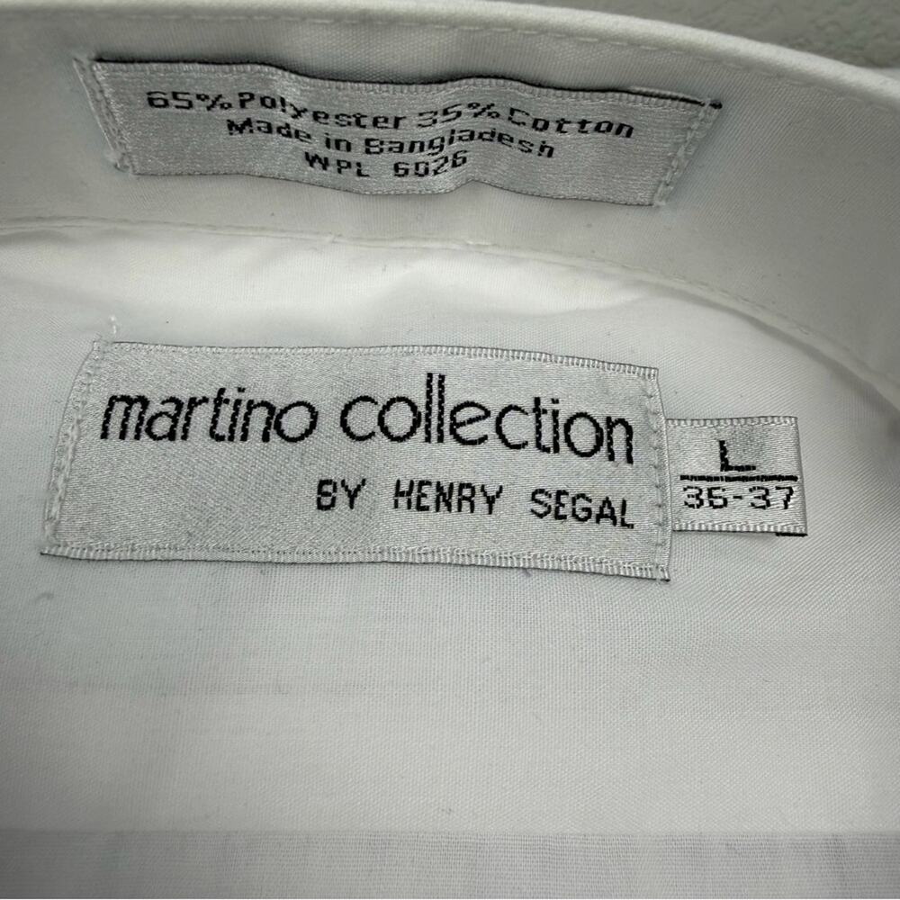 NWT Martino Collection Men’s White Dress Shirt Long Sleeve Formal, Large 36/37 - Picture 2 of 3